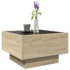 vidaXL Table basse avec LED chêne sonoma 50x50x30 cm bois d'ingénierie