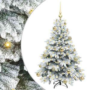 vidaXL Sapin de No&euml;l artificiel avec 150 LED Blanc 120 cm PE et PVC