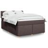 vidaXL Sommier &agrave; lattes de lit avec matelas Marron fonc&eacute; 140x190 cm