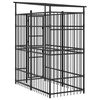 vidaXL Chenil d'ext&eacute;rieur avec toit pour chiens Acier 1,84 m&sup2;