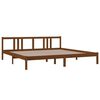 vidaXL Cadre de lit sans matelas marron miel bois massif 200x200 cm