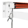 vidaXL Auvent r&eacute;tractable orange et marron 3x2,5 m tissu et aluminium