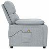 vidaXL Fauteuil de massage Gris clair Tissu