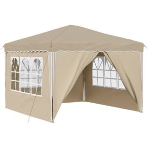 vidaXL Tente de f&ecirc;te pop-up 288 x 288 x 245 cm Cr&egrave;me Tissu Oxford