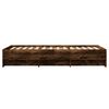 vidaXL Cadre de lit sans matelas ch&ecirc;ne fum&eacute; 75x190cm bois d'ing&eacute;nierie