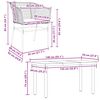 vidaXL Ensemble à manger jardin coussins 5pcs marron poly rotin verre
