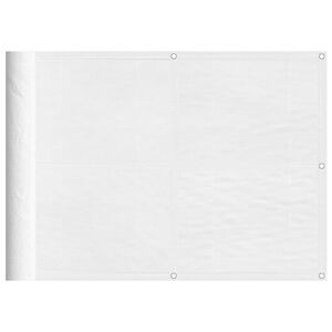 vidaXL &Eacute;cran de balcon blanc 75x700 cm 100% polyester oxford