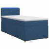 vidaXL Lit boxspring avec matelas Bleu 90 x 200 cm Tissu