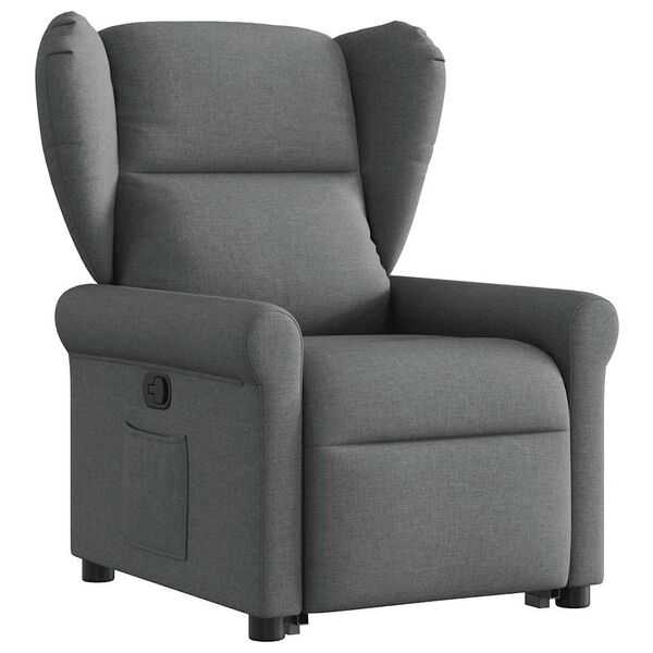 vidaXL Fauteuil inclinable Gris fonc&eacute; Tissu