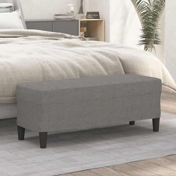 vidaXL Banc Gris fonc&eacute; 100x35x41 cm Tissu