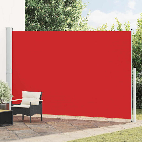 vidaXL Auvent latéral rétractable de patio 220x500 cm Rouge