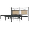 vidaXL Cadre de lit sans matelas ch&ecirc;ne sonoma 120x190 cm
