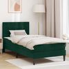vidaXL Cadre de lit avec matelas Vert fonc&eacute; 90 x 190 cm Velours