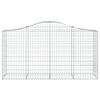 vidaXL Paniers &agrave; gabions arqu&eacute;s 4 pcs 200x50x100/120 cm fer galvanis&eacute;