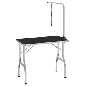 vidaXL Table de toilettage r&eacute;glable pour chiens avec 1 boucle