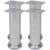 vidaXL 4 pcs Pieds ronds de canap&eacute; Chrome 180 mm