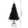 vidaXL Sapin de No&euml;l avec 150 LED avec support Noir 150 cm PVC