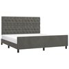 vidaXL Cadre de lit sans matelas gris fonc&eacute; 160x200 cm velours