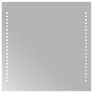 vidaXL Miroir de salle de bain LED Transparent 40 x 40 cm verre tremp&eacute;