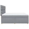 vidaXL Sommier &agrave; lattes de lit avec matelas Gris clair 180x200cm Tissu