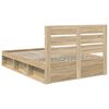 vidaXL Cadre de lit Sonoma 140 x 190 cm Bois de pin massif