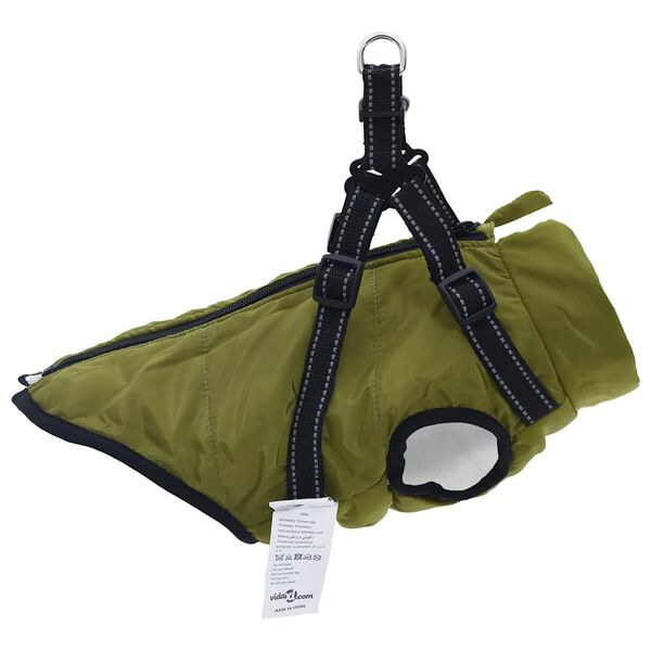 vidaXL Manteau pour chiens avec harnais imperm&eacute;able r&eacute;fl&eacute;chissant L36