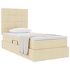 vidaXL Lit avec rangement et matelas Cr&egrave;me 100 x 200 cm Polyester