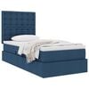 vidaXL Lit avec rangement et matelas Bleu 90 x 200 cm Polyester