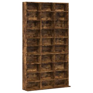 vidaXL Armoire &agrave; CD Ch&ecirc;ne fum&eacute; 102x23x177,5 cm Bois d'ing&eacute;nierie
