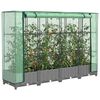 vidaXL Jardini&egrave;re sur&eacute;lev&eacute;e avec housse aspect rotin 160x40x123 cm