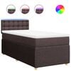 vidaXL Sommier &agrave; lattes de lit avec matelas Marron fonc&eacute; 90x200 cm