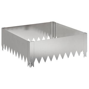 vidaXL Bordure de Pelouse 60 x 60 x 20 cm Acier Argent&eacute;