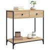 vidaXL Table console ch&ecirc;ne sonoma 75x34,5x75 cm bois d'ing&eacute;nierie