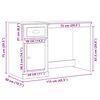 vidaXL Bureau Bois Ancien 50 x 115 x 75 cm Bois d'ing&eacute;nierie