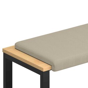 vidaXL Coussin de banc Velours Textur&eacute; Sable Profondeur 35 cm