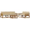 vidaXL Ensemble de canap&eacute;s d'ext&eacute;rieur 6 pcs Naturel et Beige