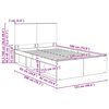 vidaXL Cadre de lit B&eacute;ton 120 x 190 cm Bois de pin massif