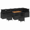 vidaXL Ensemble de canap&eacute; de jardin 9 pc Noir polyrotin