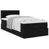 vidaXL Cadre de lit ottoman avec matelas noir 90x200 cm velours