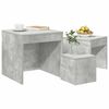 vidaXL Tables gigognes 3 pcs Gris béton Aggloméré