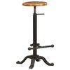 vidaXL Tabourets de bar lot de 2 Fonte et bois de récupération solide