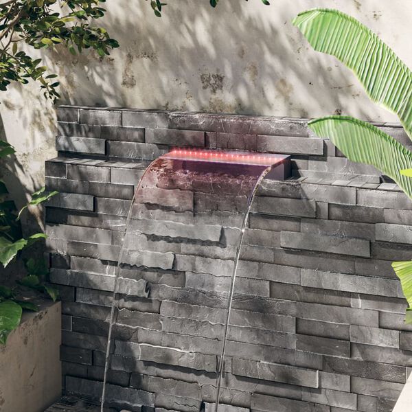 vidaXL D&eacute;versoir pour cascade avec LED RVB Acrylique 45 cm