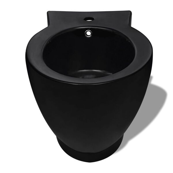 vidaXL Ensemble de toilette et bidet C&eacute;ramique Noir