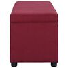 vidaXL Banc avec compartiment de rangement 116 cm Bordeaux Polyester