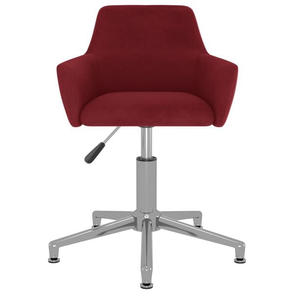 vidaXL Chaises pivotantes &agrave; manger lot de 6 Rouge bordeaux Velours