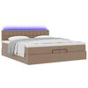 VidaXL Cadre de lit ottoman et matelas cappuccino 200x200cm similicuir