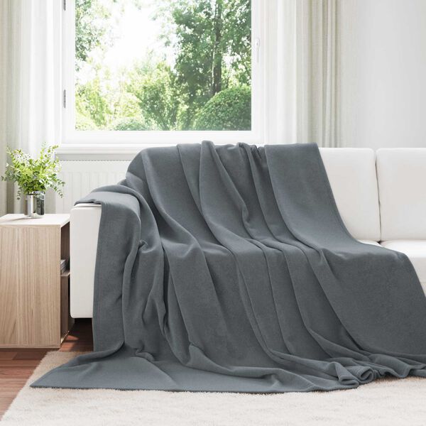 vidaXL Couvertures &agrave; jeter 6 pcs Gris fonc&eacute; 240 x 270 cm Toison