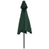 vidaXL Parasol vert 3 m m&acirc;t en acier