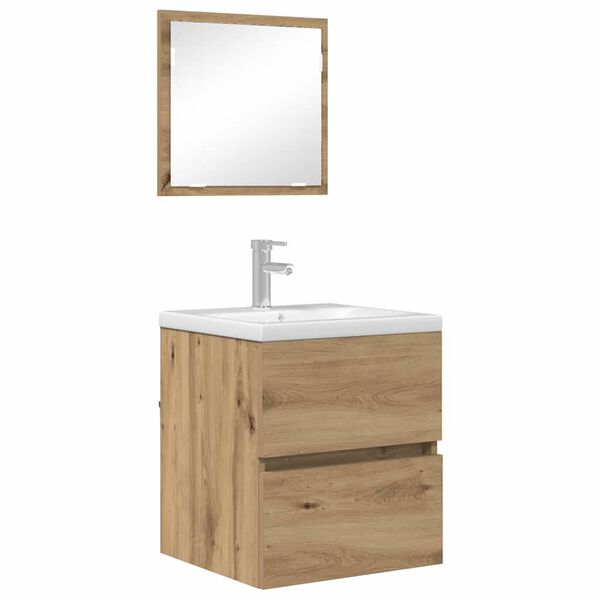 vidaXL Cabinet de salle de bain Ch&ecirc;ne artisanal 41 x 38,5 x 45 cm