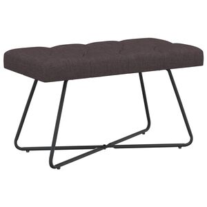 vidaXL Banc avec capitonnage bouton Marron fonc&eacute; 80 x 40 x 46 cm Tissu
